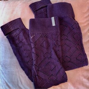 ivivva purple cotton knit leg warmers - M/L